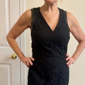 Black Sleeveless Lace Dress